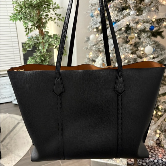 Tory Burch Black Leather Tote Bag - Picture 2 of 5